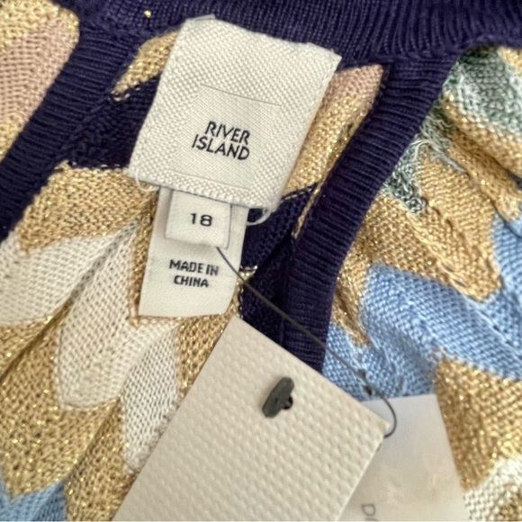 NWT River Island sleeveless knit max dress with chevron pattern. - Picture 14 of 14